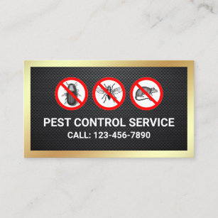Black Gold Bugs Removal Pest Control Service Visitekaartje