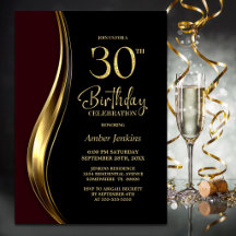 Black Gold Burgundy 30ste Verjaardagsfeest