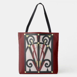 Black Gold Burgundy PARIS Eiffel Tower Collage Tote Bag