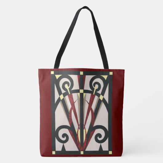 Black Gold Burgundy PARIS Eiffel Tower Collage Tote Bag (Voorkant)