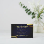 Black Gold Business Card sjabloon Ontwerp uw eigen Visitekaartje (Staand voorkant)