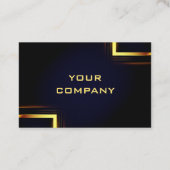 Black Gold Business Card sjabloon Ontwerp uw eigen Visitekaartje (Achterkant)
