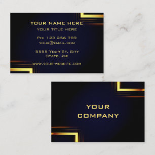Black Gold Business Card sjabloon Ontwerp uw eigen Visitekaartje
