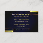 Black Gold Business Card sjabloon Ontwerp uw eigen Visitekaartje (Voorkant)