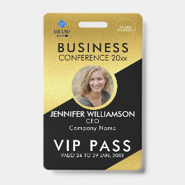 Black Gold Business Conference Exhibition Foto-id Badge