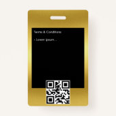 Black Gold Business Conference Exhibition Foto-id Badge (Achterkant)
