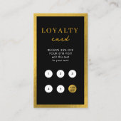 Black Gold Business Eenvoudige QR-code Loyaliteit Visitekaartje (Voorkant)