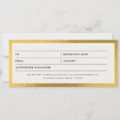 Black & Gold Business Gift Certificate Voucher (Voorkant)