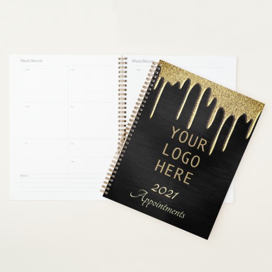 Black Gold Business Logo Appointment Book 2022 Planner (Display)