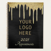 Black Gold Business Logo Appointment Book 2022 Planner (Voorkant)