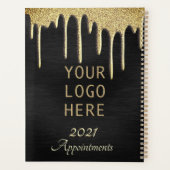 Black Gold Business Logo Appointment Book 2022 Planner (Achterkant)