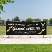 Black & Gold Business Logo Grand Opening Spandoek (Insitu)