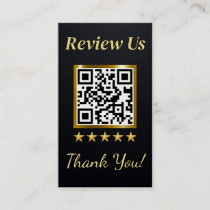 Black & Gold Business Review Kaart Sjabloon Visitekaartje