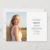 Black Gold Calligraphy Script Afstuderen Photo Par Kaart (Achterkant)