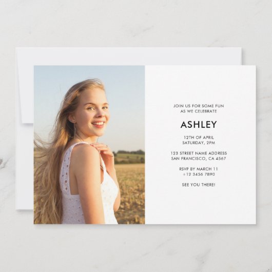 Black Gold Calligraphy Script Afstuderen Photo Par Kaart (Achterkant)