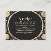 Black Gold Celestial Crescent Moon Vrijgezellenfee Informatiekaartje (Voorkant)