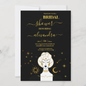 Black Gold Celestial Sun Bridal Shower Kaart (Voorkant)