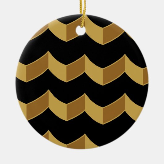 Black Gold Ceramic Ornament (Voorkant)