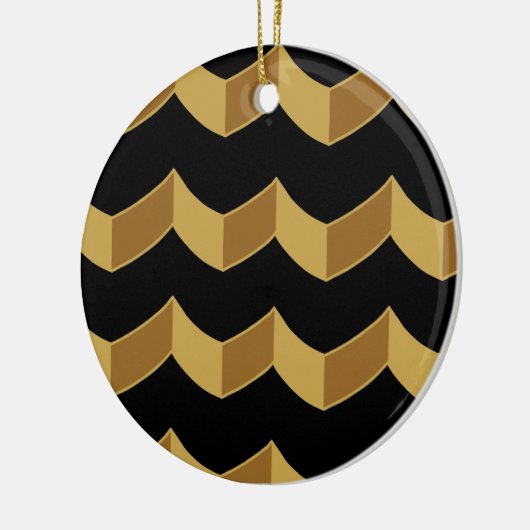 Black Gold Ceramic Ornament (Links)