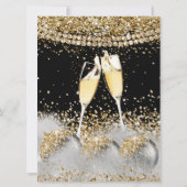 Black Gold Champagne Friendsmas kerstfeest Kaart (Achterkant)