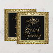 Black Gold Chandelier Business Grand Opening Kaart (Voorkant / Achterkant)