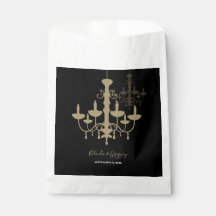 Black Gold Chandelier Wedding