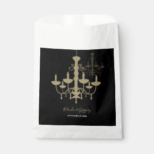 Black Gold Chandelier Wedding Bedankzakje