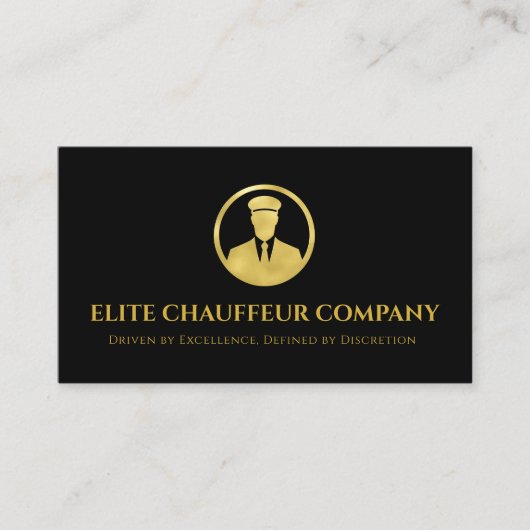 Black Gold Chauffeur Visitekaartje (Voorkant)