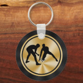 Black Gold Cheap Wrestling Party Favors, Sleutelha Sleutelhanger (Achterkant)