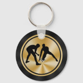 Black Gold Cheap Wrestling Party Favors, Sleutelha Sleutelhanger (Achterkant)