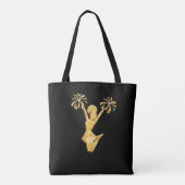 Black Gold Cheer Coach-Canvas tassen, alle superle Tote Bag (Achterkant)