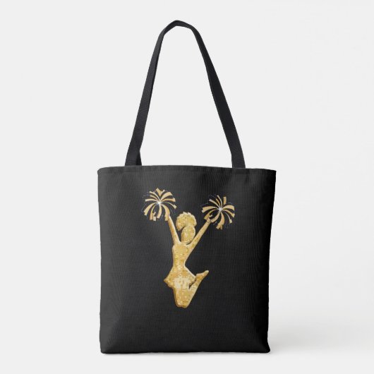 Black Gold Cheer Coach-Canvas tassen, alle superle Tote Bag (Achterkant)