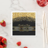 Black Gold Cheers 50 jaar 50ste Jubileum Servet (Insitu)