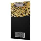 Black Gold Cheetah Leopard Glam Persoonlijk Klembord (Links)