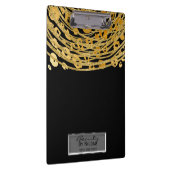 Black Gold Cheetah Leopard Glam Persoonlijk Klembord (Rechts)