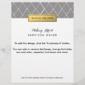 Black & Gold Chevron Pattern Flyer (Voorkant)