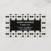 Black & Gold Chevron Pattern Visitekaartje (Achterkant)