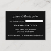 Black Gold Chevrons Salon Afspraak Herinnering Afsprakenkaartje (Achterkant)