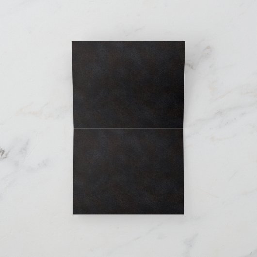 Black Gold Chic Fish Maaltijdkeuze Naam Gastenaam  Bedankkaart (Binnen)