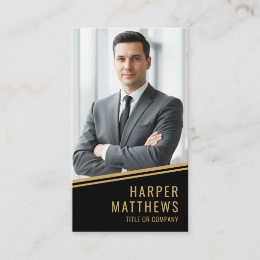 Black Gold Chic Real Estate Visitekaartje (Voorkant)