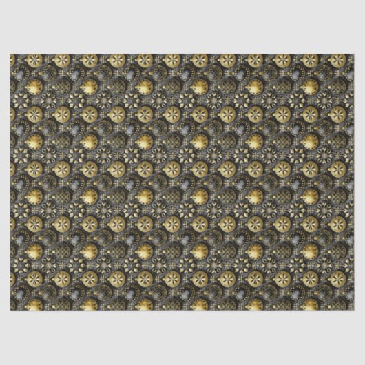 Black Gold Christmas Pattern#20 ID1009 Tissuepapier (Voorkant)