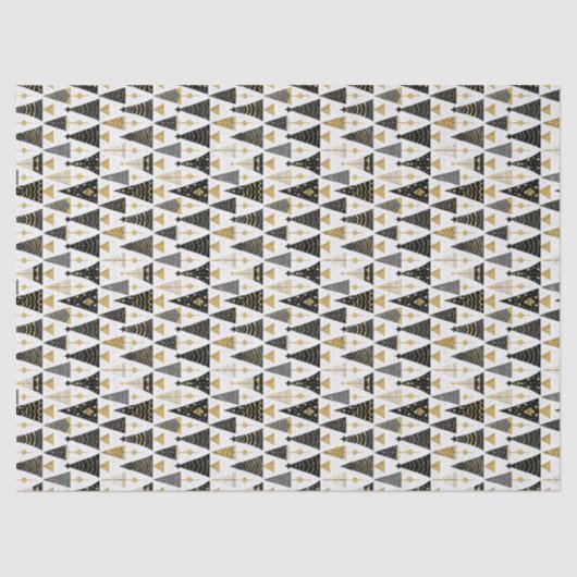 Black Gold Christmas Pattern#25 ID1009 Tissuepapier (Voorkant)