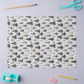 Black Gold Christmas Pattern#26 ID1009 Tissuepapier (Craft)