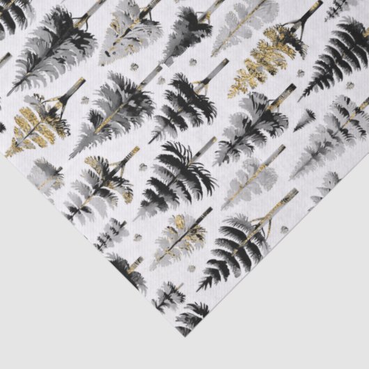 Black Gold Christmas Pattern#26 ID1009 Tissuepapier (Detail)