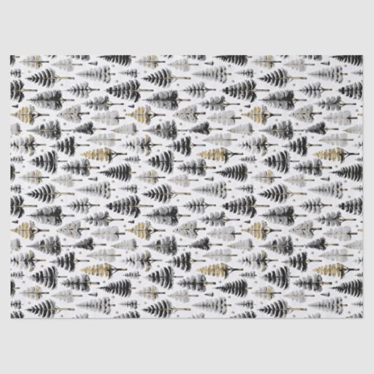 Black Gold Christmas Pattern#26 ID1009 Tissuepapier (Voorkant)