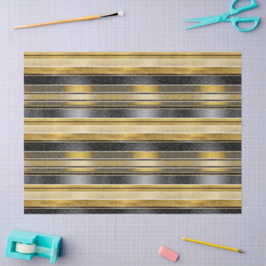 Black Gold Christmas Pattern#27 ID1009 Tissuepapier (Craft)