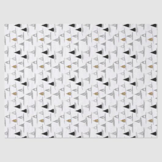 Black Gold Christmas Pattern#5 ID1009 Tissuepapier (Voorkant)