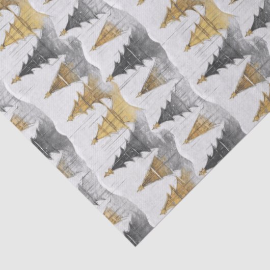 Black Gold Christmas Pattern#9 ID1009 Tissuepapier (Detail)