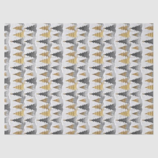 Black Gold Christmas Pattern#9 ID1009 Tissuepapier (Voorkant)