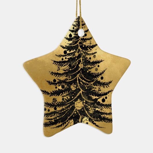 Black Gold Christmas Tree Ornament (Rechts)